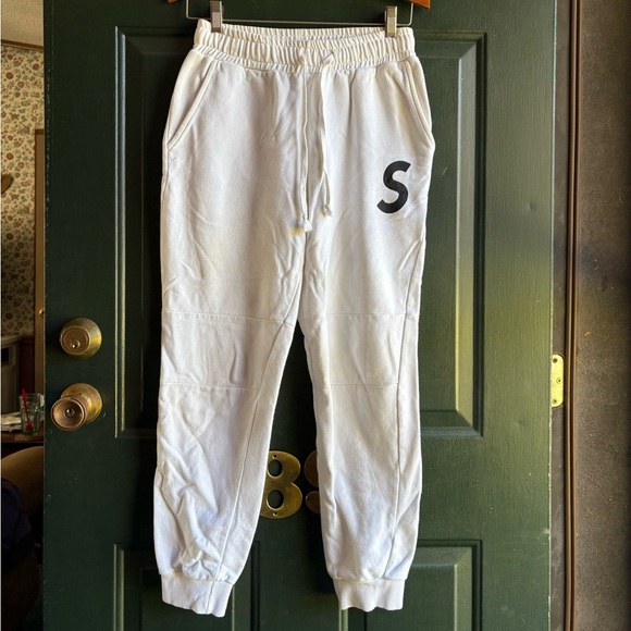 Supreme White Sweatpants - Picture 1 of 7